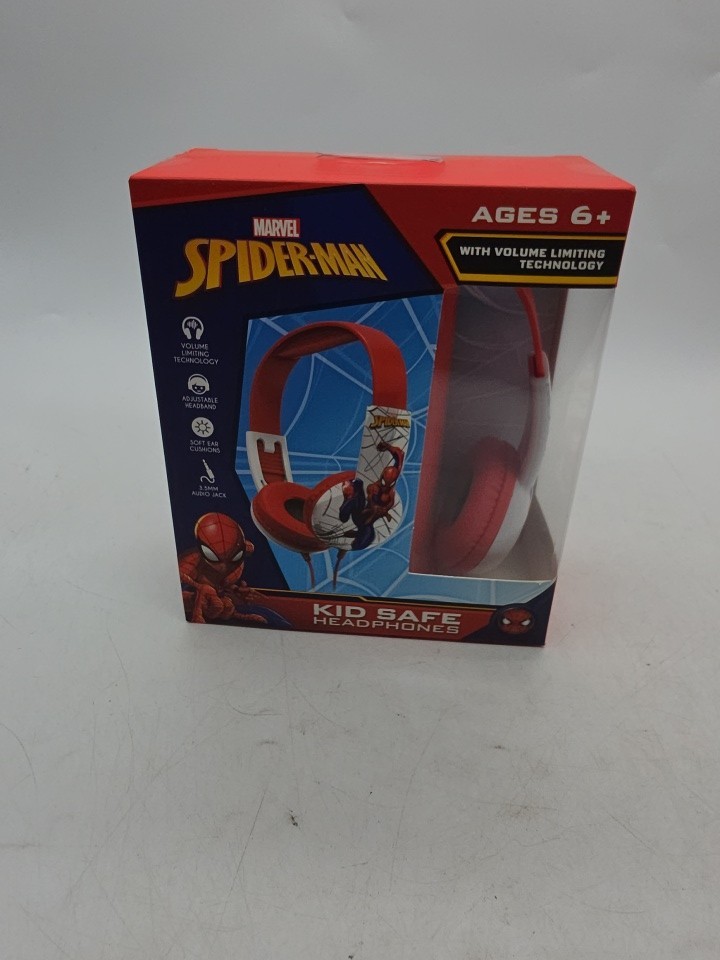 SPIDERMAN Headphones Kid Safe Headphones With Volume Limiting Technology White SPIDERMAN Headphones Kid Safe Headphones With Volume Limiting Technology White
