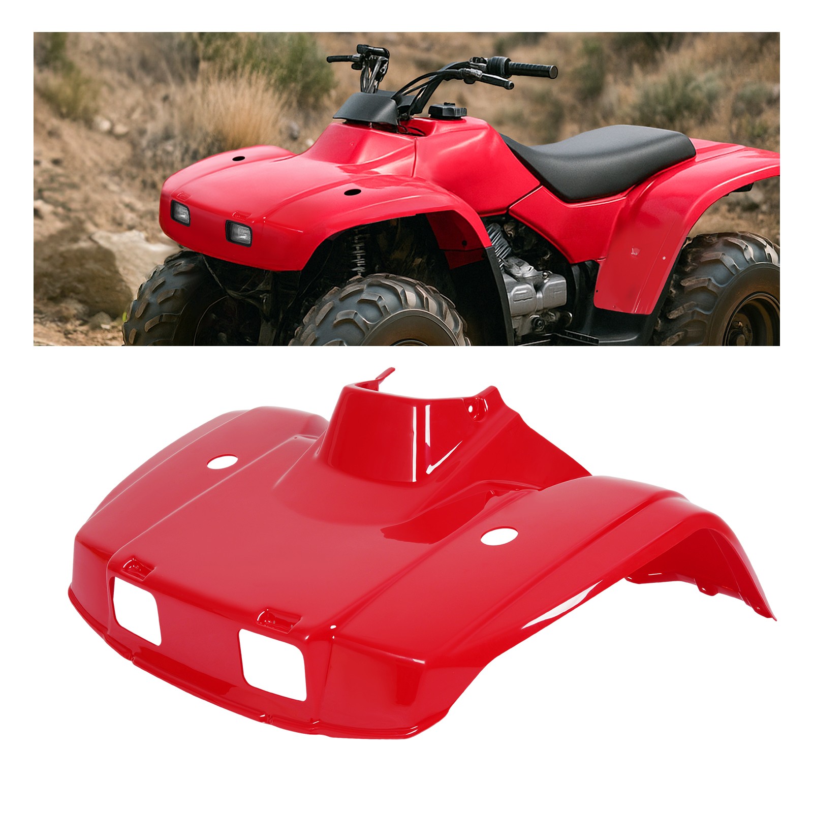Red Front Fender Flaps Flare Mud Guard For 88-00 Honda TRX300 TRX 300 Plastic