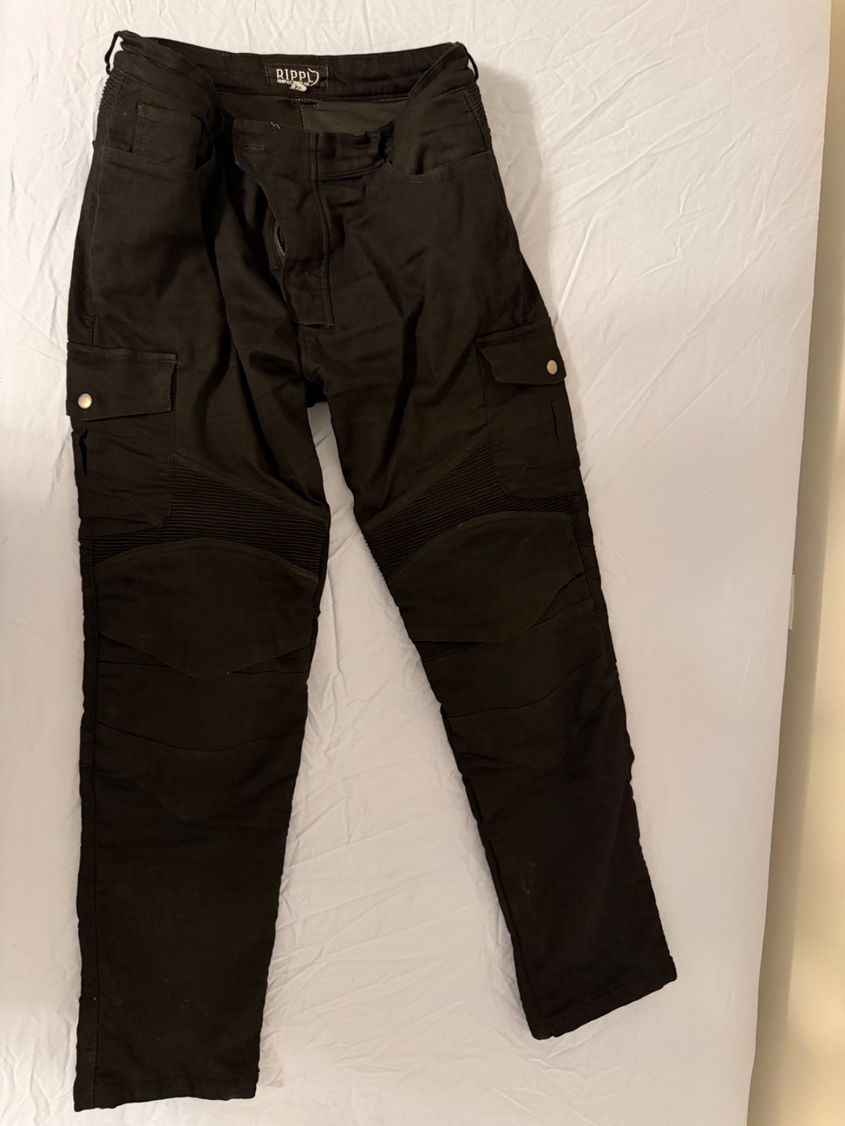 RIPPL Motorcycle Riding Jeans XL 32 Black CE AA Level 2 Armor RIPPL Motorcycle Riding Jeans XL 32 Black CE AA Level 2 Armor