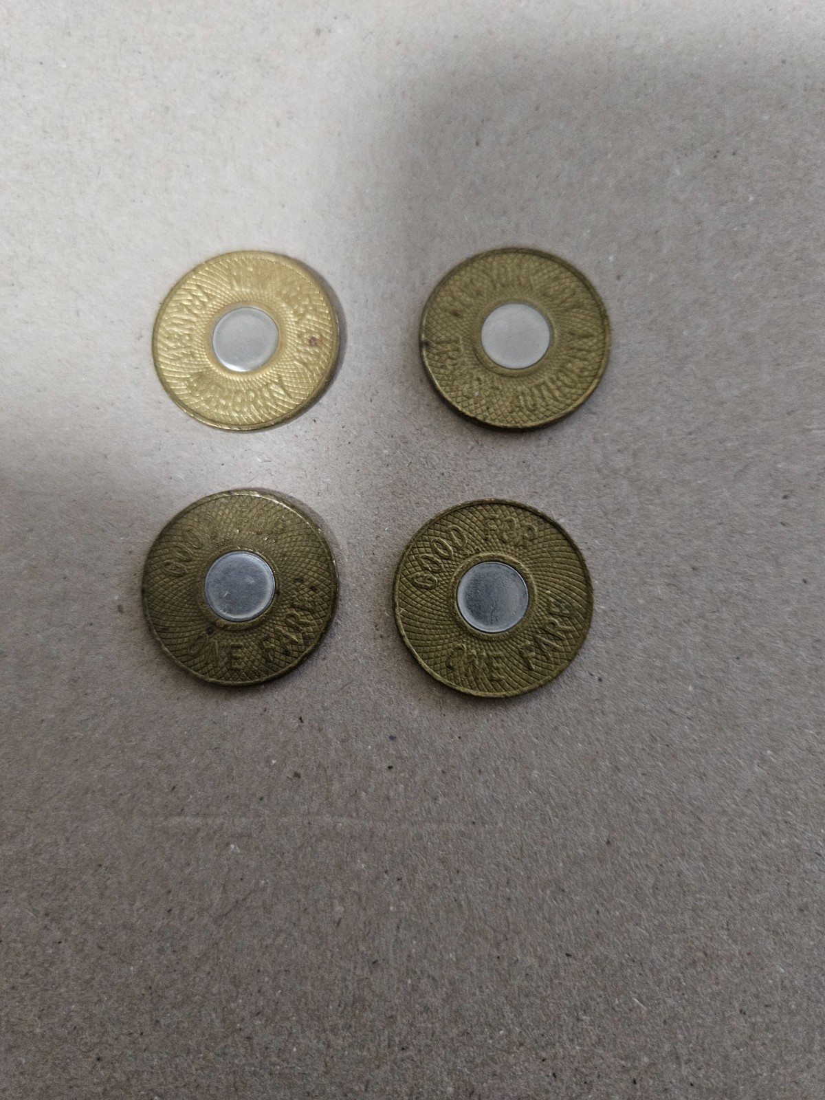 New York City Subway Tokens –Vintage late 1980s to early 1990 - 4 tokens