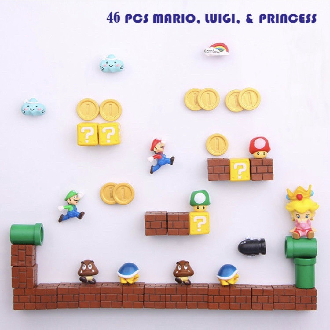 20 PCS Super Mario 3D Fridge Magnet Figures Set Refrigerator Decorations 20 PCS Super Mario 3D Fridge Magnet Figures Set Refrigerator Decorations