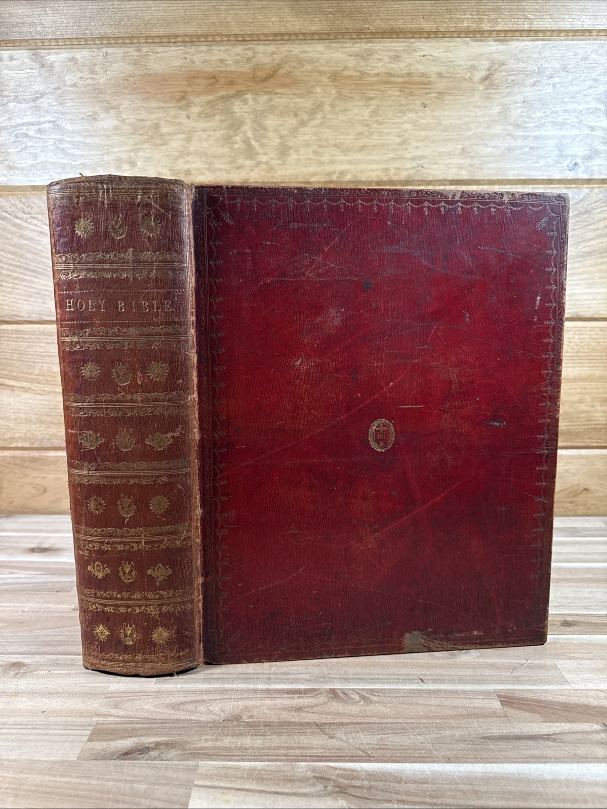 1795 HOLY BIBLE leather MASSIVE rare SUPERB ENGRAVINGS antique SCATCHERD/WALKER