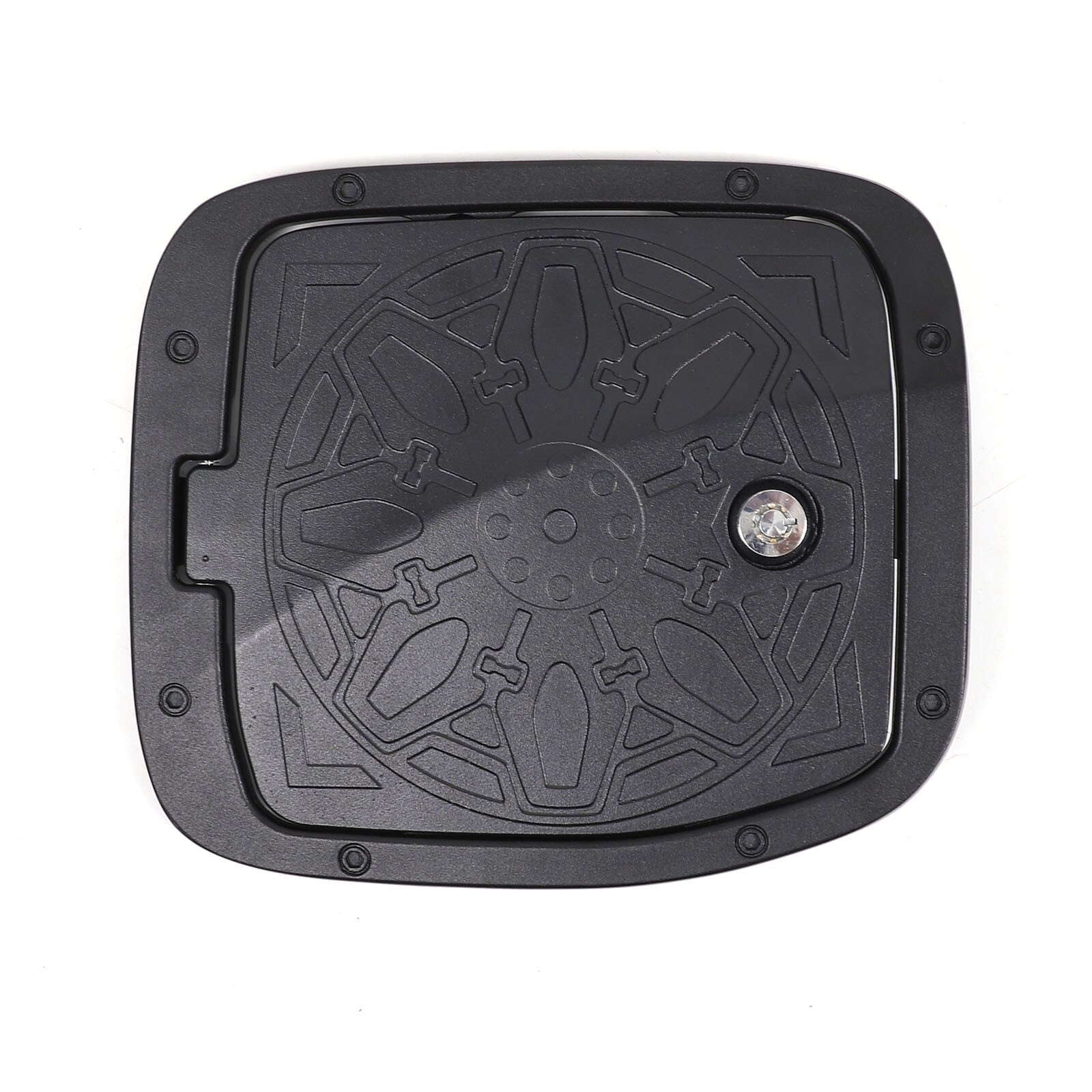 Fits 2016-23 Toyota Tacoma Black Door Fuel Tank Cover W/ Lock Gas Cap Tank Trim
