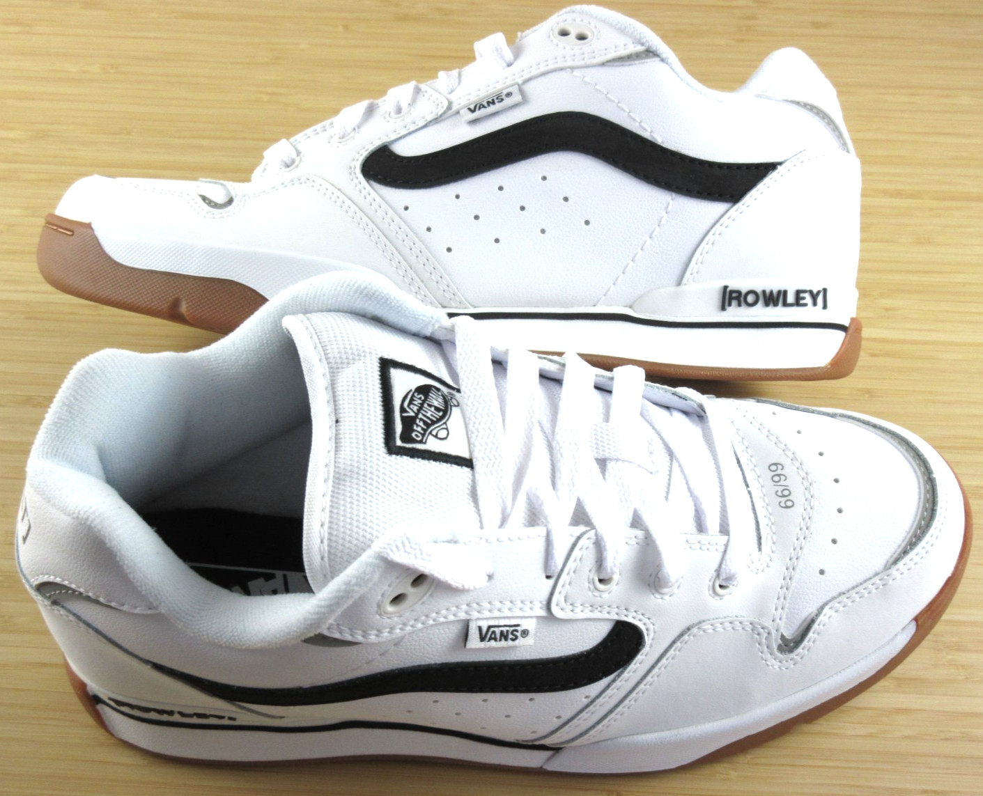 Vans Men\'s Geoff Rowley XLT White Black Lace up Skate Shoes size 10 NIB