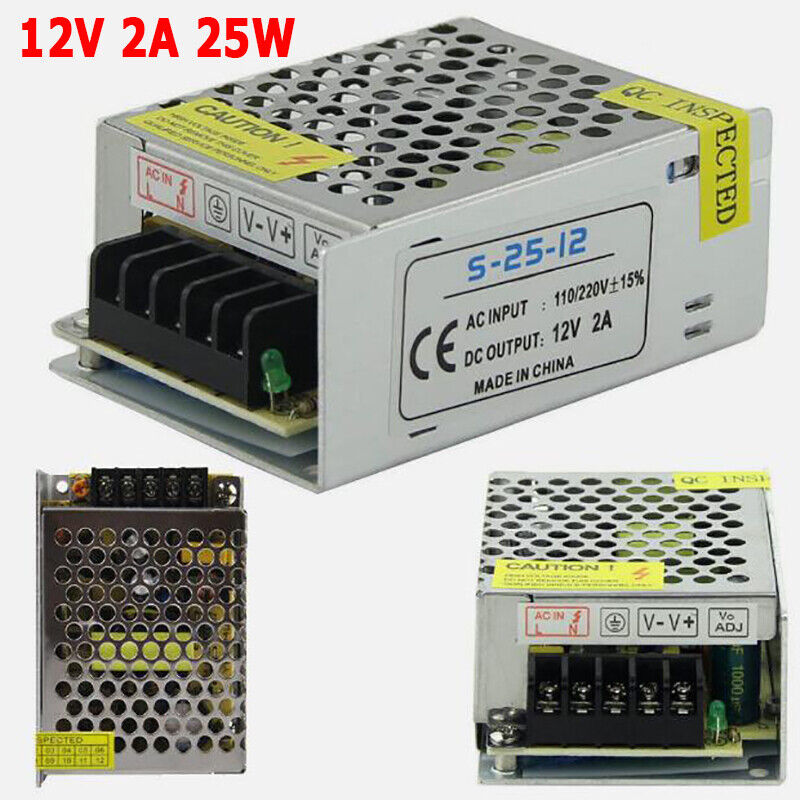 1 Pcs AC 110V-220V TO DC 5V 12V 24V Switch Power Supply 2A - 60A LED Transformer