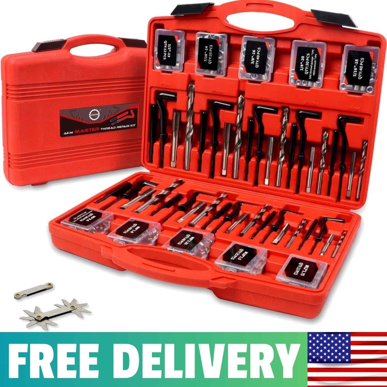 Professional 338Pc Thread Repair Kit - Complete Helicoil Solution for Automotive