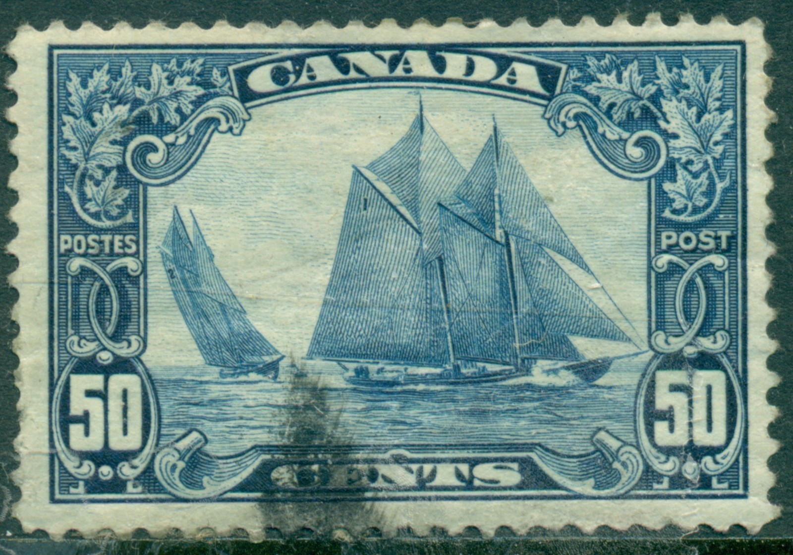 CANADA SCOTT # 158, BLUENOSE, USED, FINE-VERY FINE, THIN, GREAT PRICE CANADA SCOTT # 158, BLUENOSE, USED, FINE-VERY FINE, THIN, GREAT PRICE