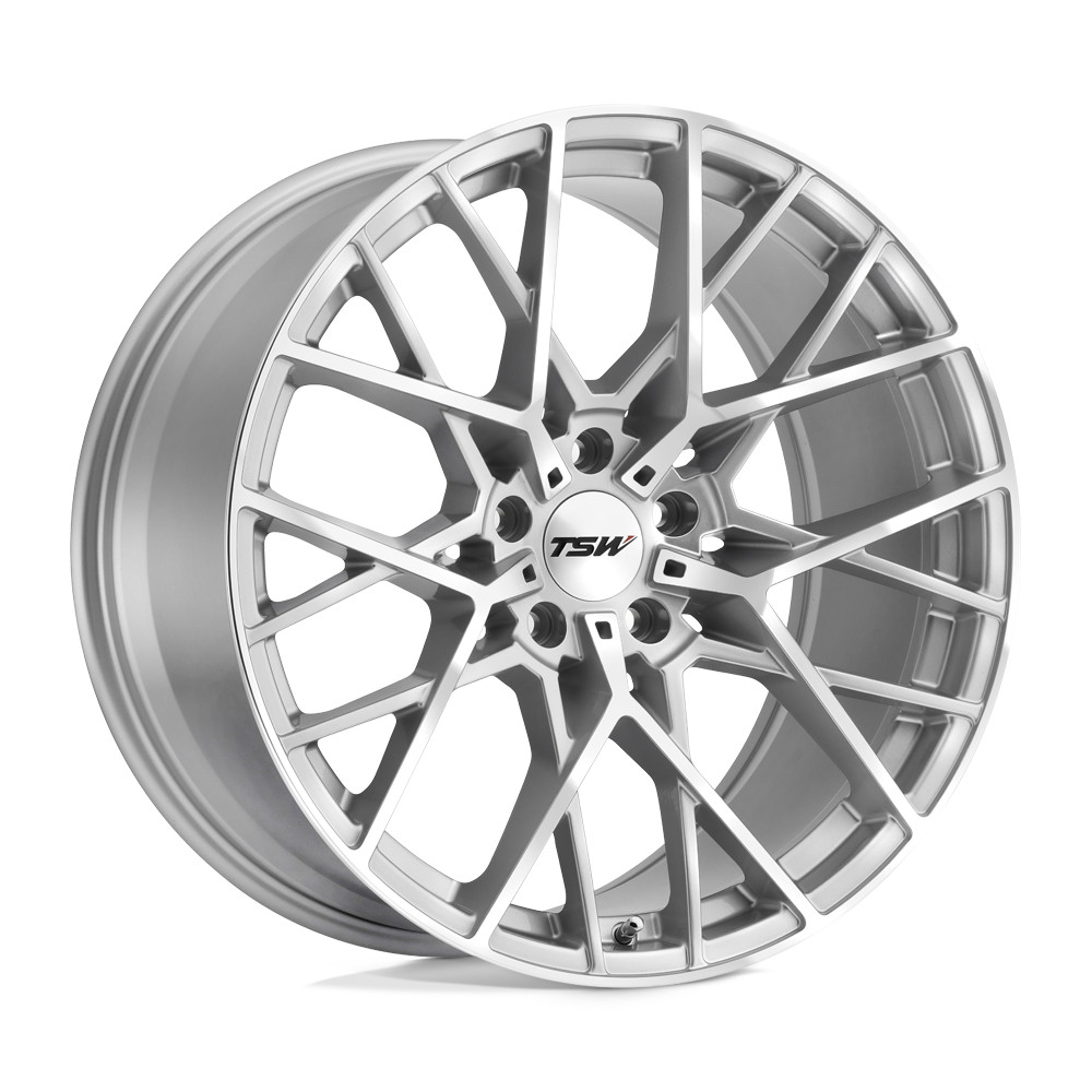 19x9.5 TSW SEBRING SILVER W/ MIRROR CUT FACE Wheel 5x120 (20mm)