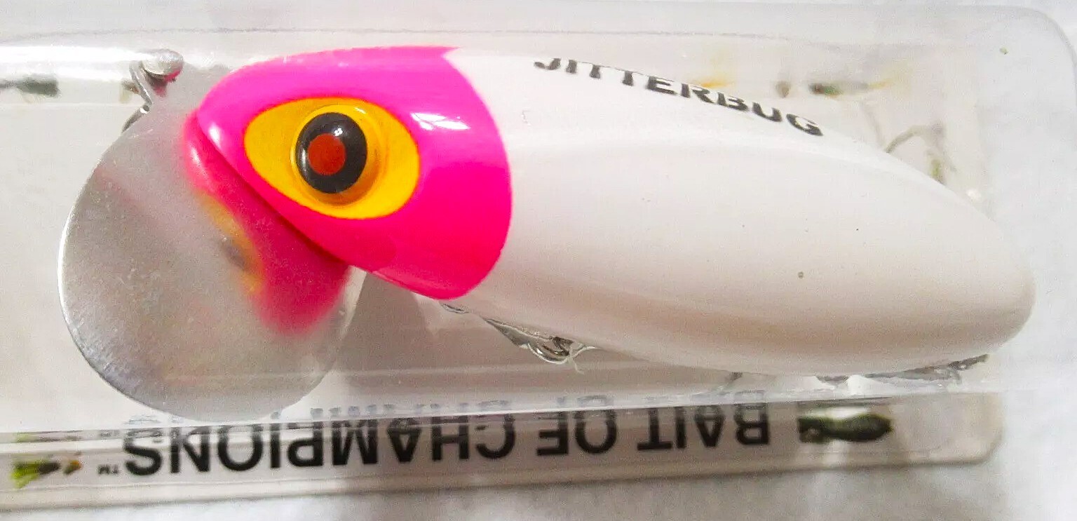Fred Arbogast JITTERBUG G651 PINK/WHITE New Old Stock Fred Arbogast JITTERBUG G651 PINK/WHITE New Old Stock