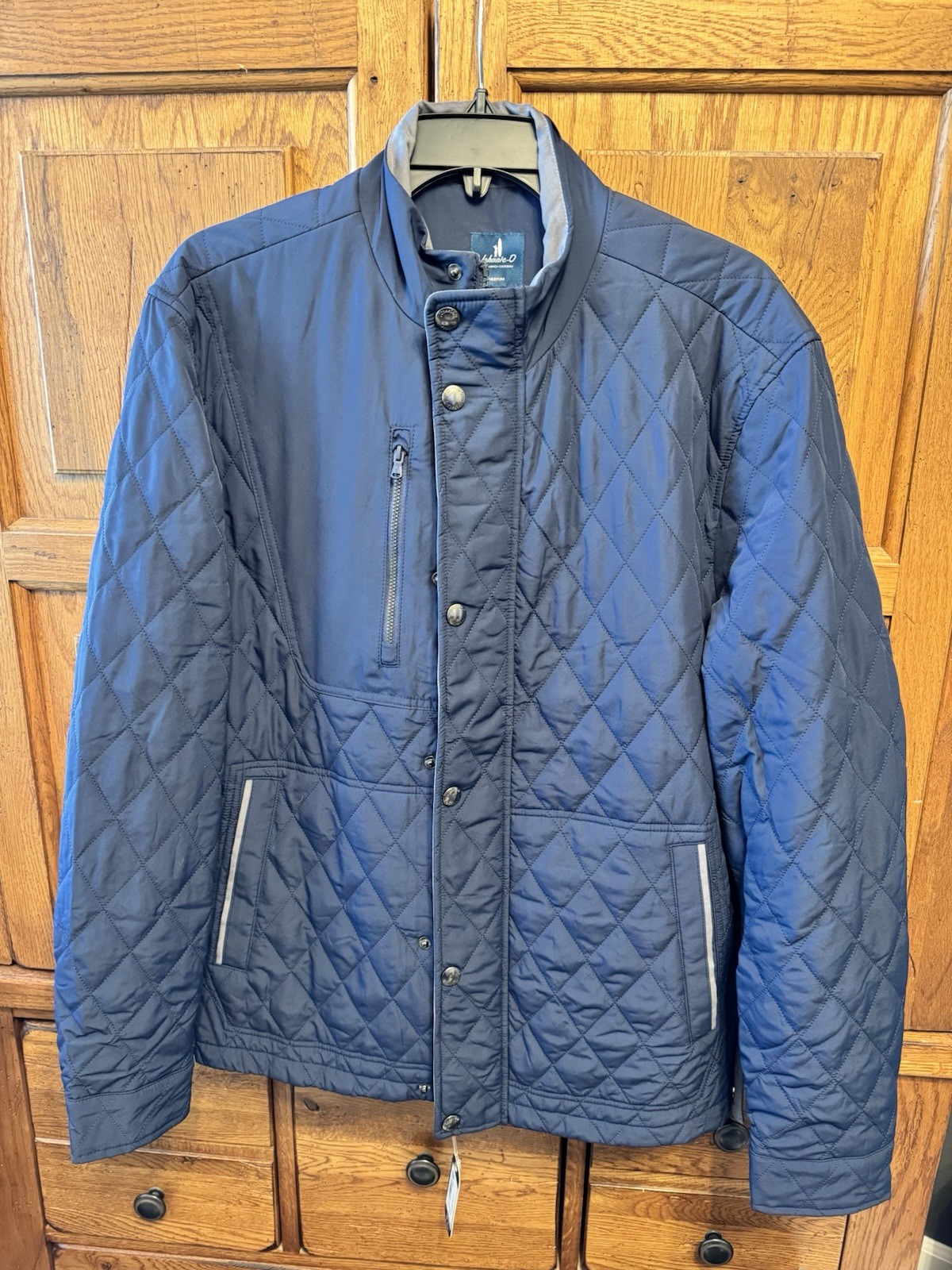 NWT Johnnie-O Juno Quilted Snap Jacket Navy Men’s Size Medium