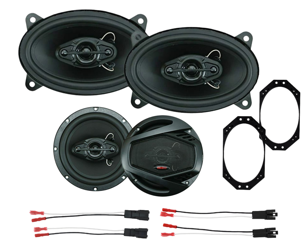 Gravity Front & Rear Car Door Speaker replacement for Jeep Wrangler 1997-2006 Gravity Front & Rear Car Door Speaker replacement for Jeep Wrangler 1997-2006