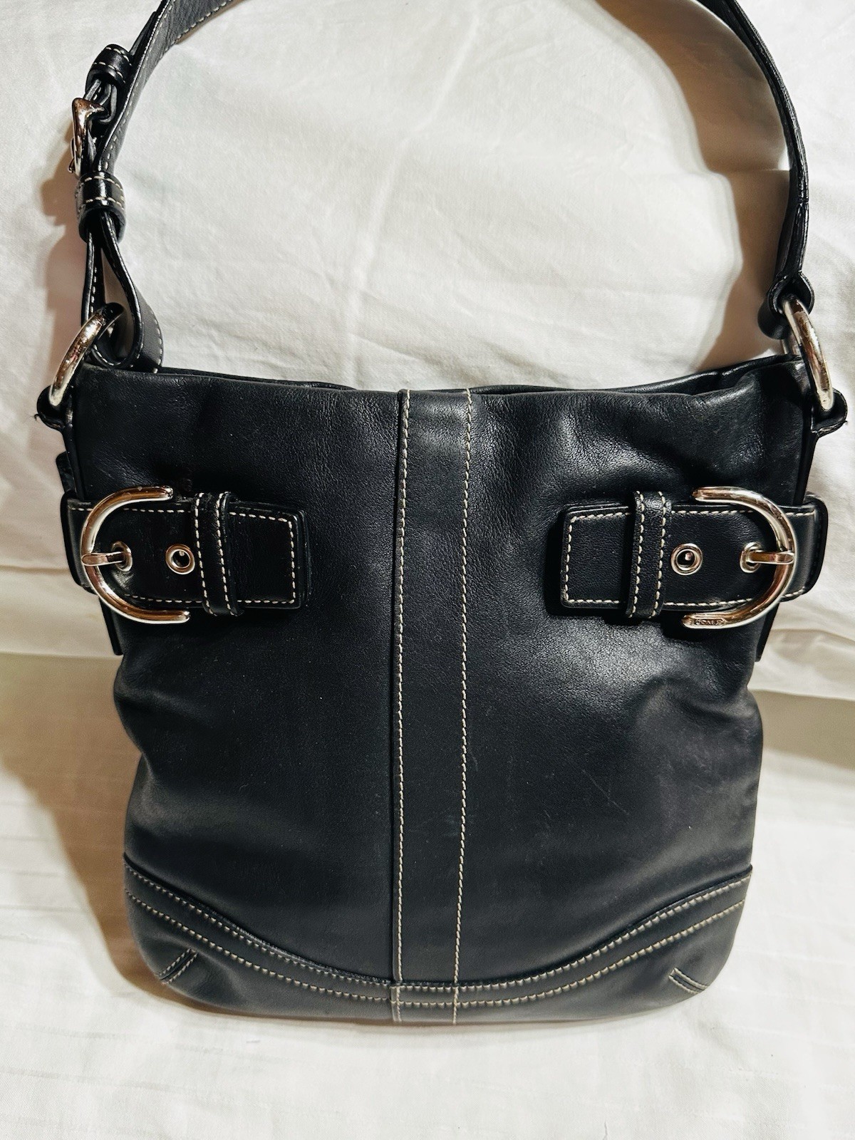 Coach SoHo VNT Y2K Shoulder Bag Black Leather, COA Included Coach SoHo VNT Y2K Shoulder Bag Black Leather, COA Included