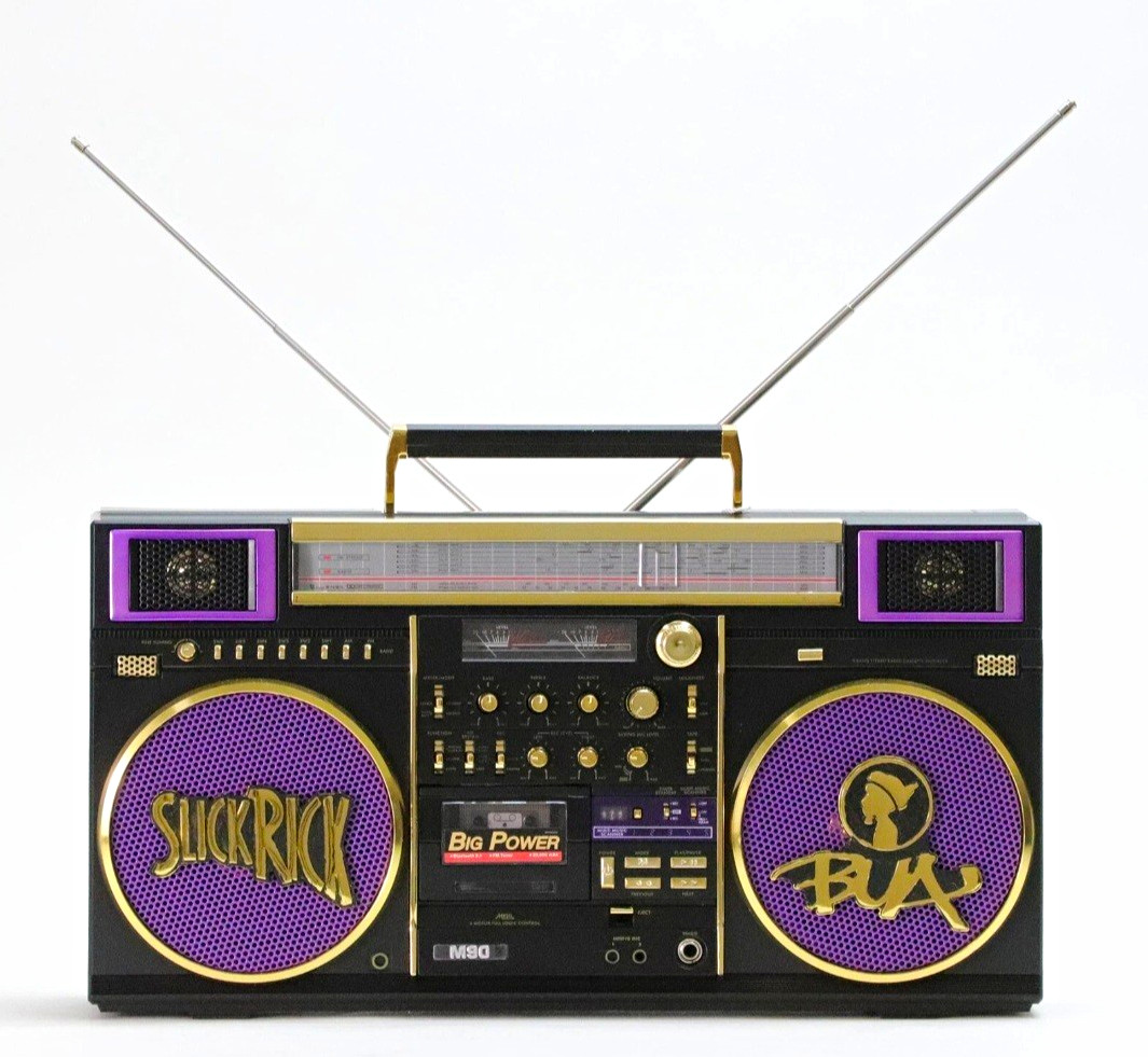 The M90 MINI Blaster Artist Series BUA & Slick Rick Bluetooth & AM/FM Boombox