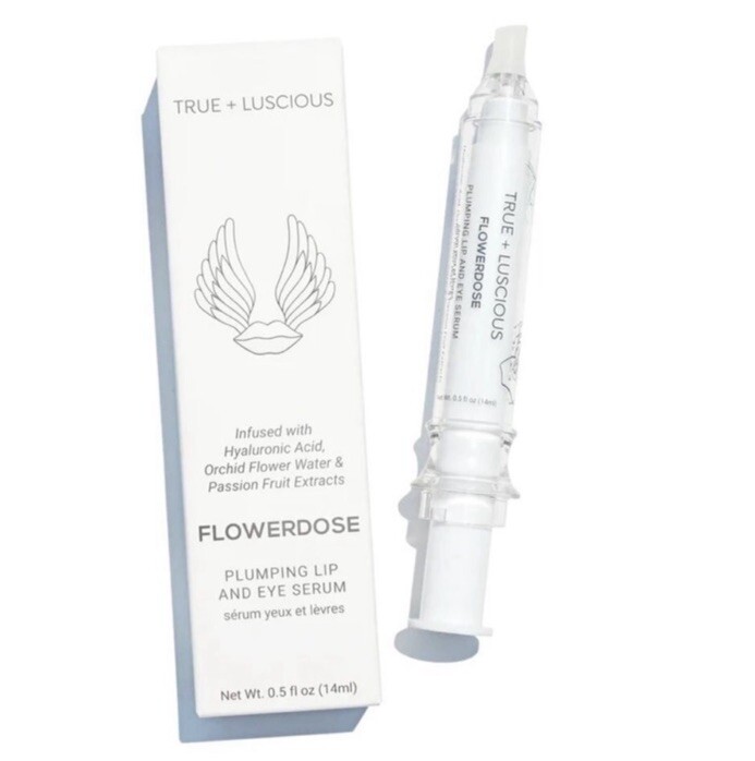 TRUE + LUSCIOUS FLOWERDOSE PLUMPING LIP AND EYE SERUM 0.5 FL OZ/14ML NEW $68MSRP TRUE + LUSCIOUS FLOWERDOSE PLUMPING LIP AND EYE SERUM 0.5 FL OZ/14ML NEW $68MSRP