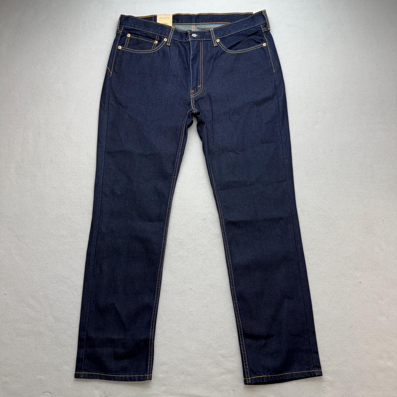 NEW Levi\'s 514 Straight Leg Jeans Mens 36x32 Blue Dark Wash Stretch Denim