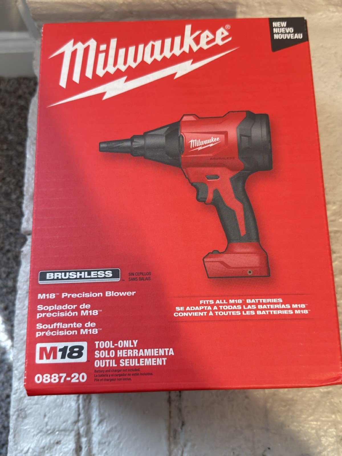 Milwaukee M18 Precision Brushless Handheld Blower, LED, 0887-20 Tool Only Milwaukee M18 Precision Brushless Handheld Blower, LED, 0887-20 Tool Only