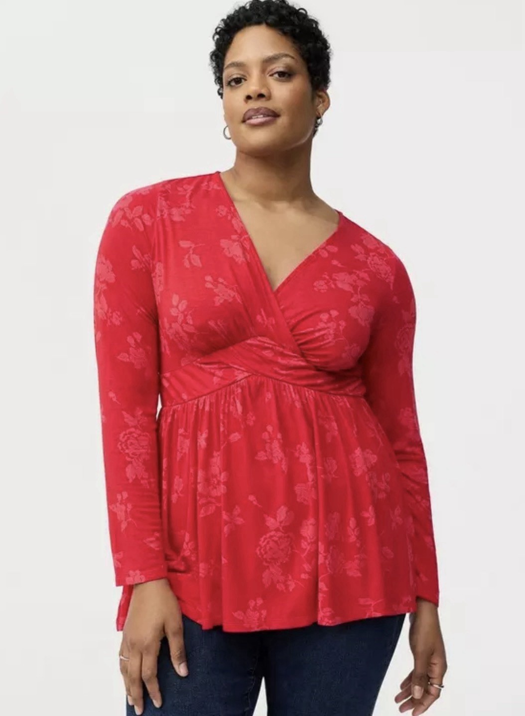 NWT Torrid Twist Front Slinky Babydoll Tunic Top Size 00 M/L