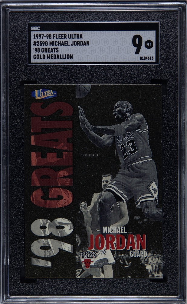 1997-98 Fleer Ultra - \'98 Greats Michael Jordan #259G Gold Medallion SGC 9 BULLS 1997-98 Fleer Ultra - \'98 Greats Michael Jordan #259G Gold Medallion SGC 9 BULLS