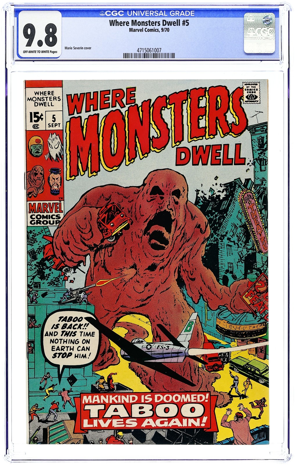 Where Monsters Dwell #5 CGC 9.8 1970 4715061007