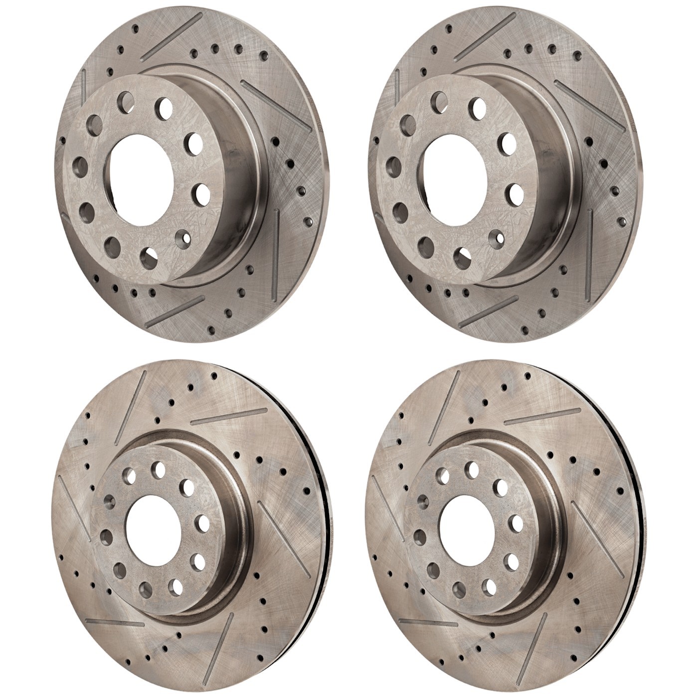 Front & Rear Brake Disc Rotors for VW Sedan Volkswagen Jetta Beetle Golf Eos A3