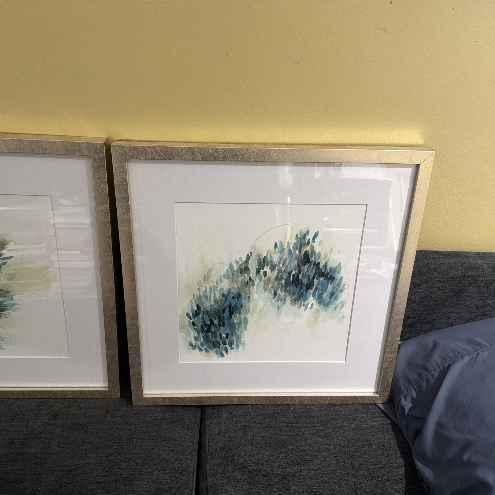 Uttermost Set of two - Wall Art - A Touch Of Blue And purple 32x31 1/2 inch