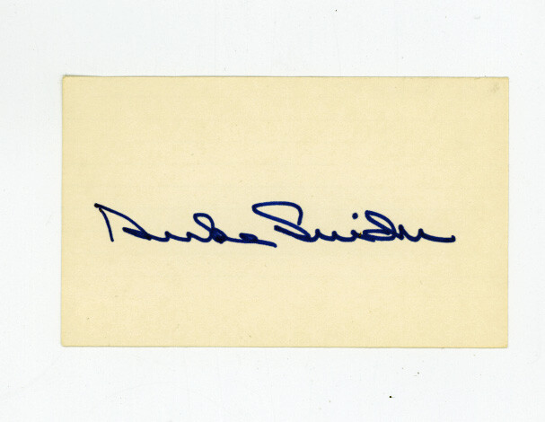 Duke Snider 1963 New York Mets signed 3x5 index card JSA authenticated