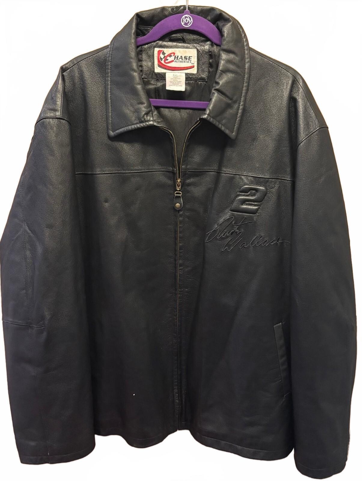 Rusty Wallace #2 Miller Lite Chase Authentics Leather Jacket XXL NASCAR Rusty Wallace #2 Miller Lite Chase Authentics Leather Jacket XXL NASCAR