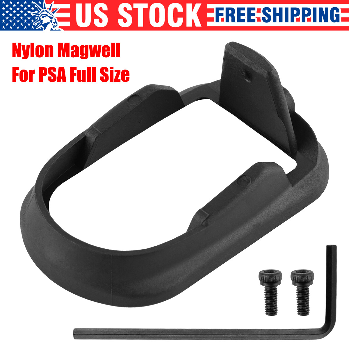 Black Flared Magwell For PSA Dagger S Full Size - Carbon Reinforced Nylon US