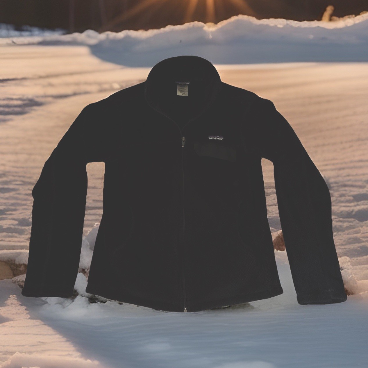 VERY GOOD Patagonia Re-Tool Full Zip Fleece Jacket Women’s M Black VGC Nice