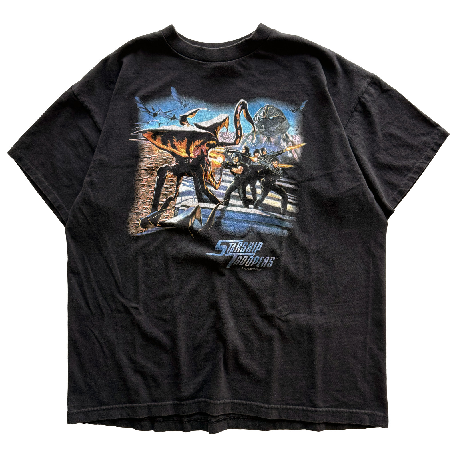 Vintage 1997 Starship Troopers Movie Promo Tee Size L Made in USA Paul Verhoeven
