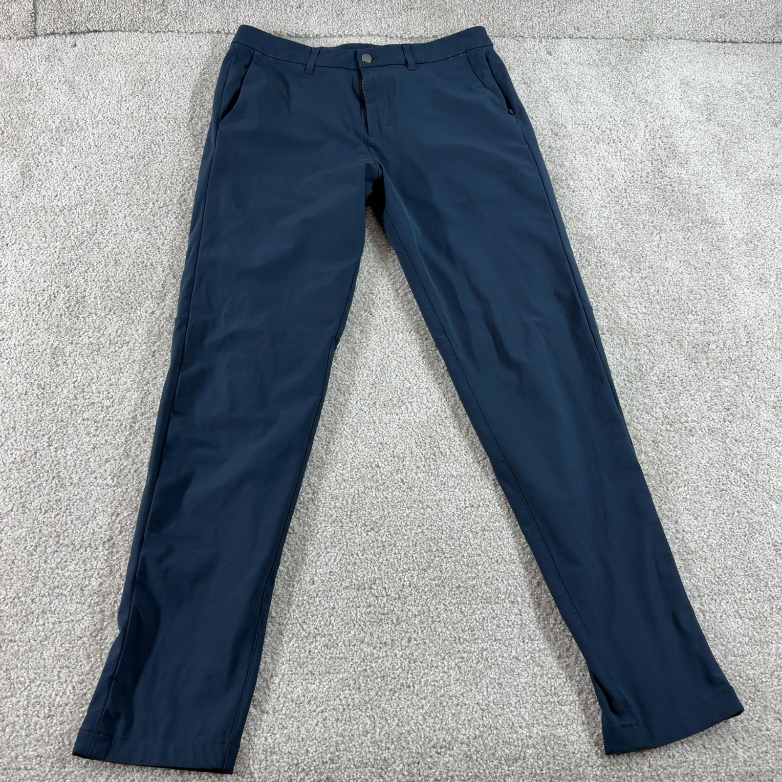 lululemon ABC Pant Slim Warpstreme Obsidian Navy Mens Size 34x32.5