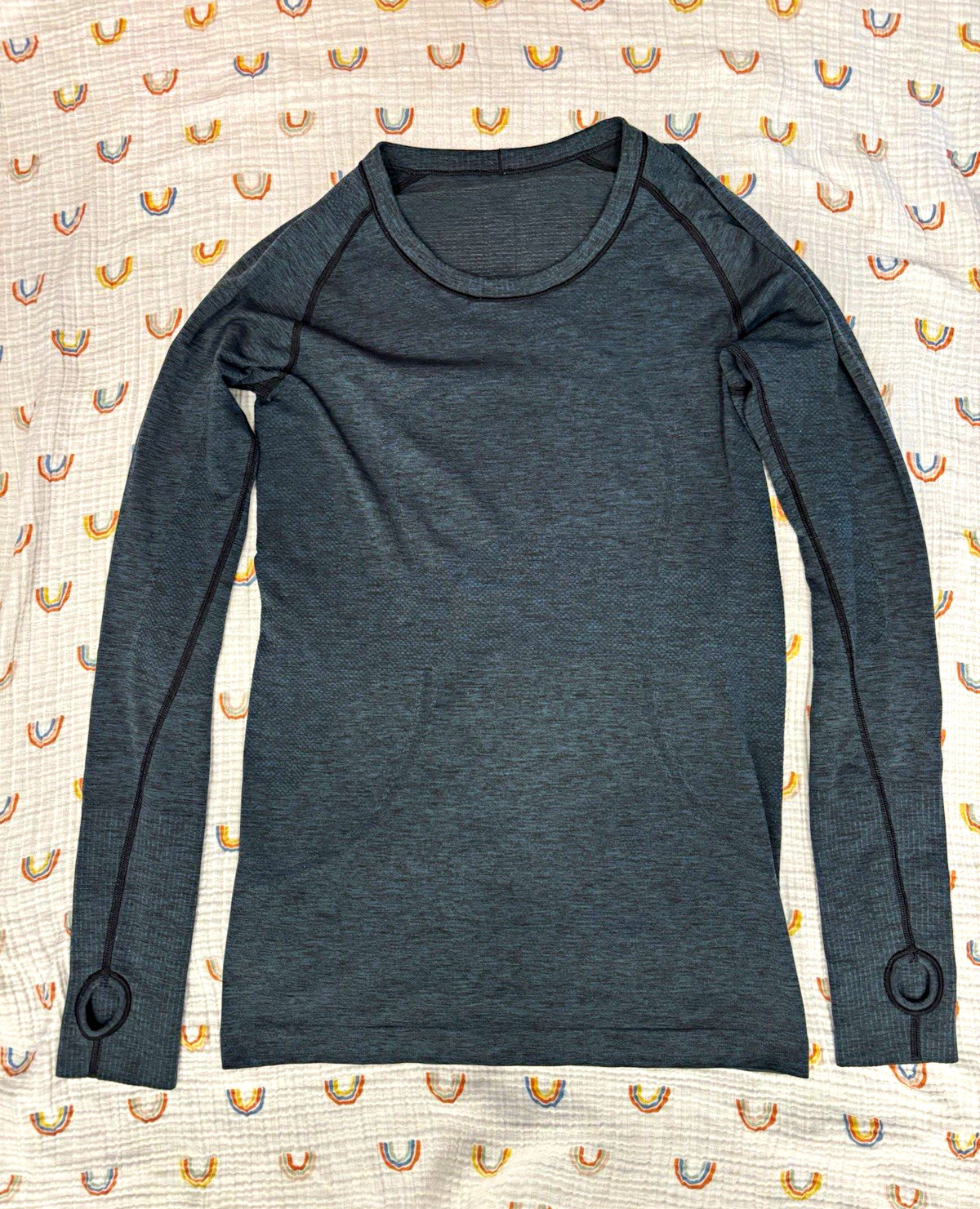 Lululemon Swiftly Tech Long Sleeve Shirt Grey Heathered Size 8