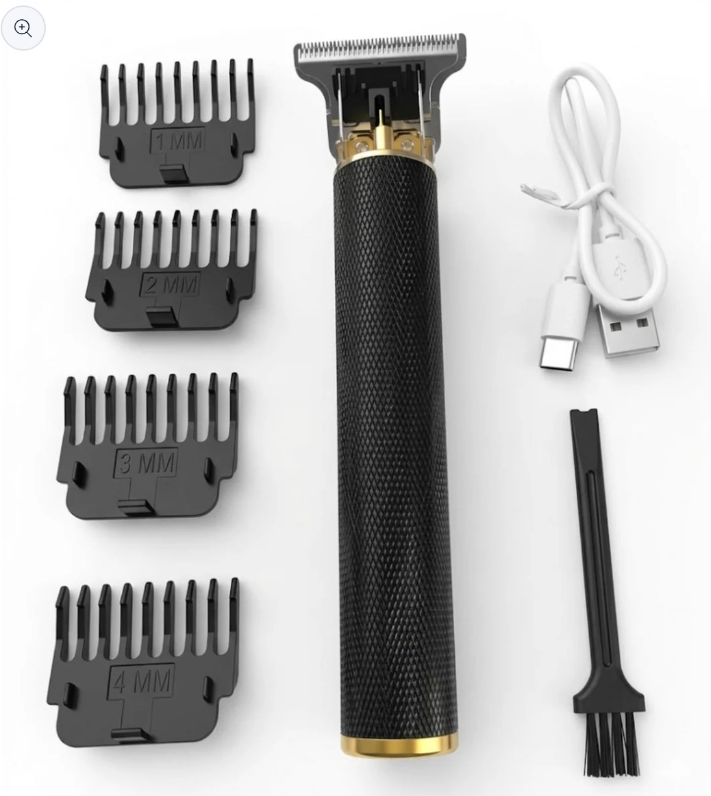 Vintage T9 Barbeador Black Gold Beard Hair Trimmer Cutter Machine for Men