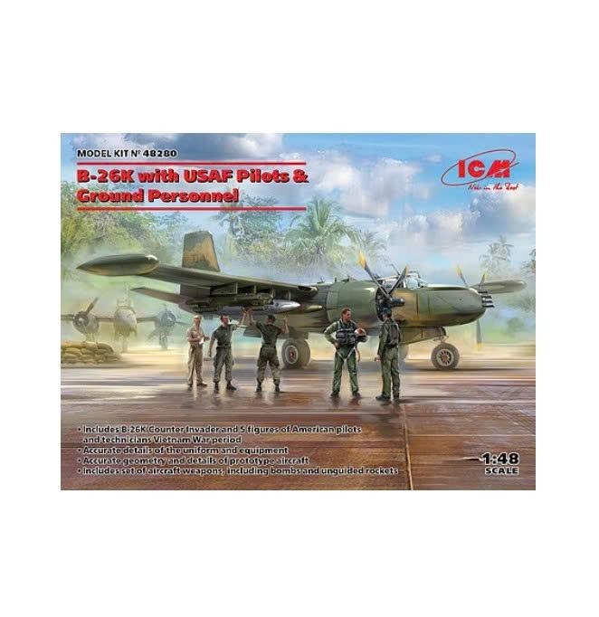 B-26K & USAF Pilots & Ground Crew of 5 B-26K & USAF Pilots & Ground Crew of 5