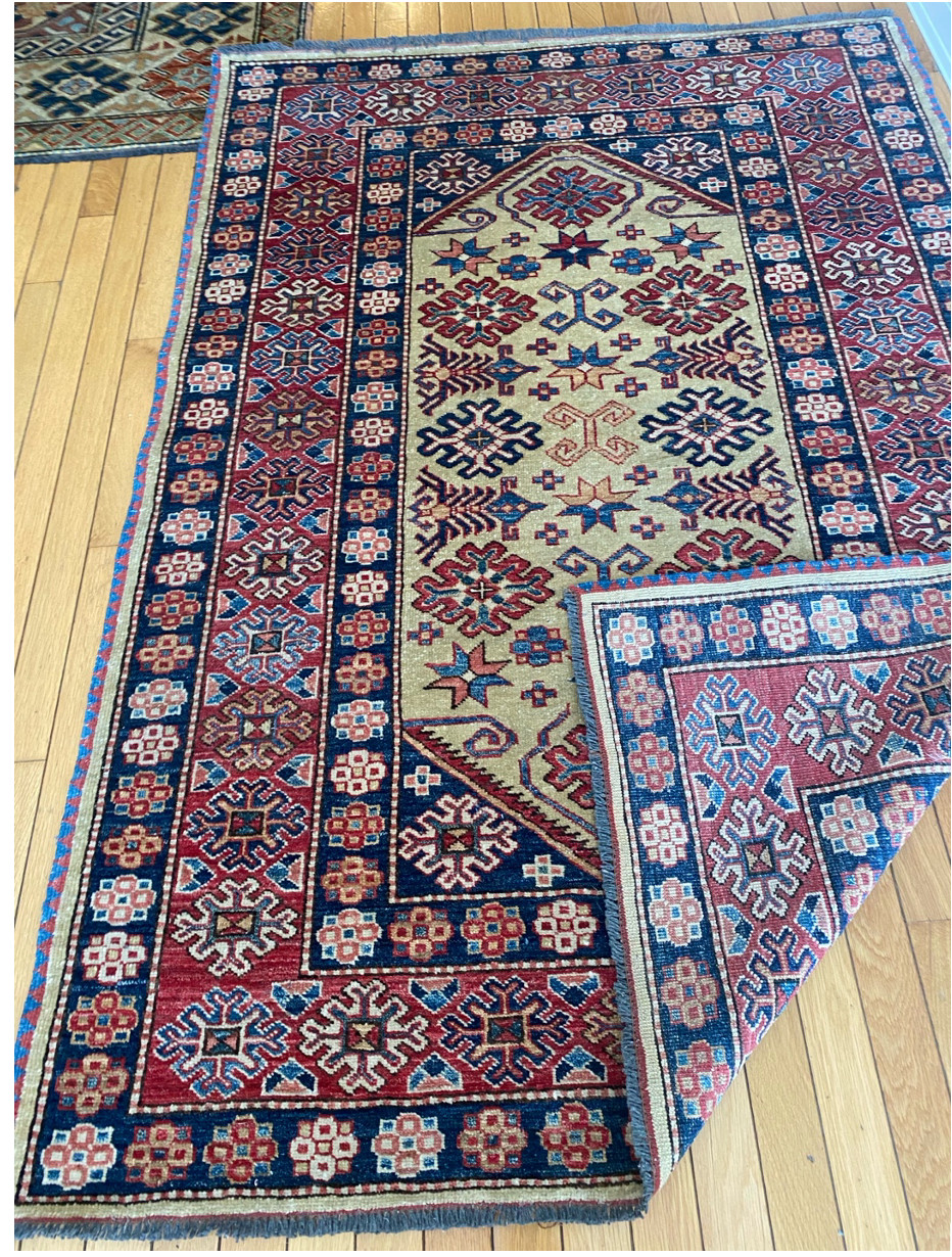 Antique Kazak Rug (48”x68” or 4\'x5.6\') - Certified/appraised very good condition