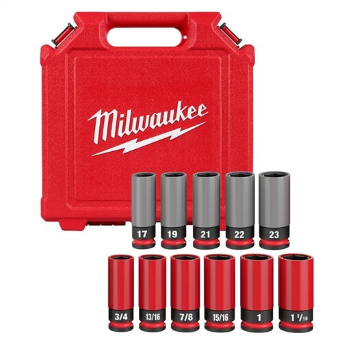 SHOCKWAVE Impact Duty™ 1/2 Drive SAE & Metric 11PC Lug Nut Wheel Socket Se SHOCKWAVE Impact Duty™ 1/2 Drive SAE & Metric 11PC Lug Nut Wheel Socket Se