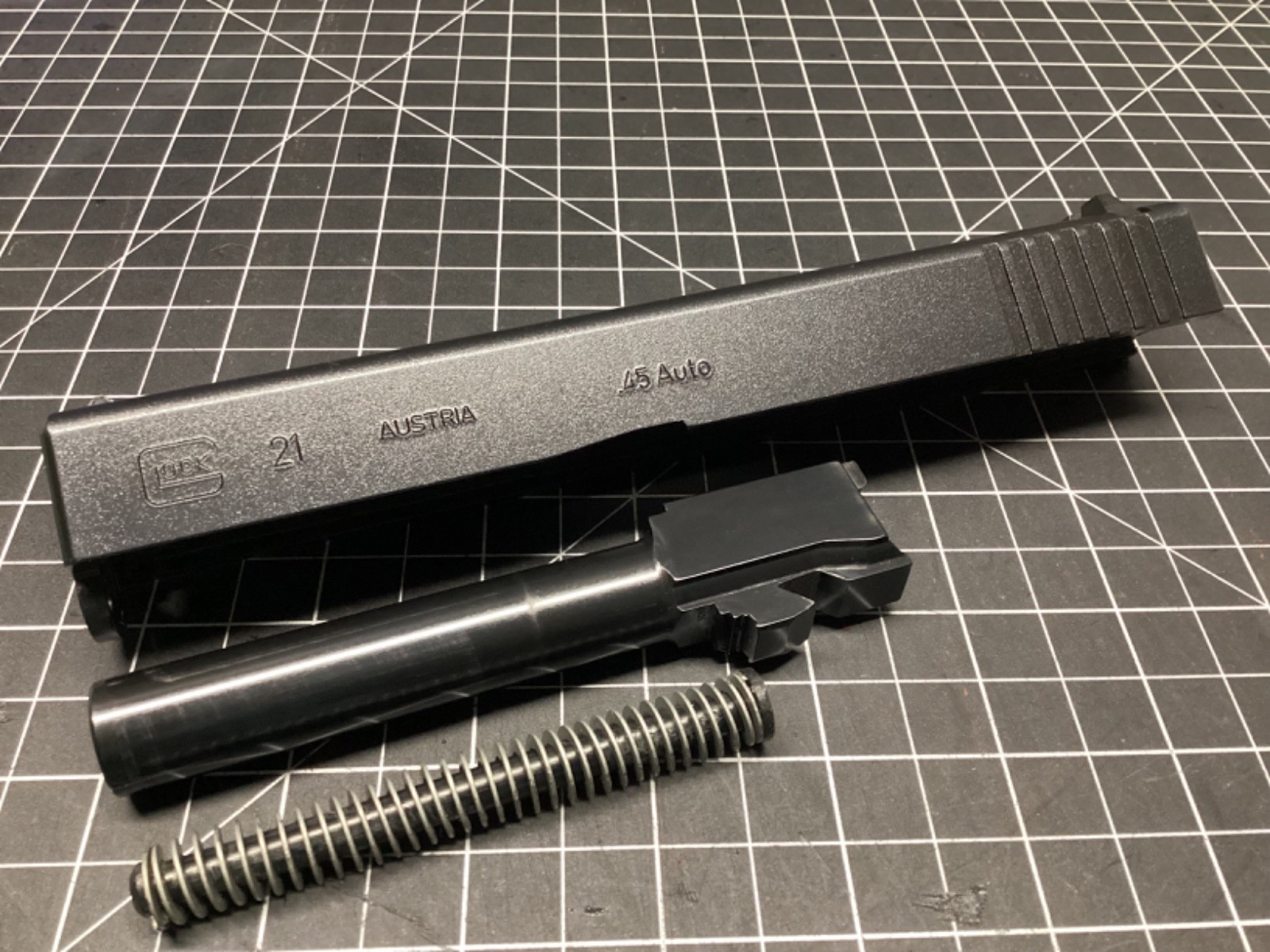 RARE OEM GLOCK 21 GEN 3 COMPLETE SLIDE ASSEMBLY FRYING PAN FINISH TENIFER 45 ACP RARE OEM GLOCK 21 GEN 3 COMPLETE SLIDE ASSEMBLY FRYING PAN FINISH TENIFER 45 ACP