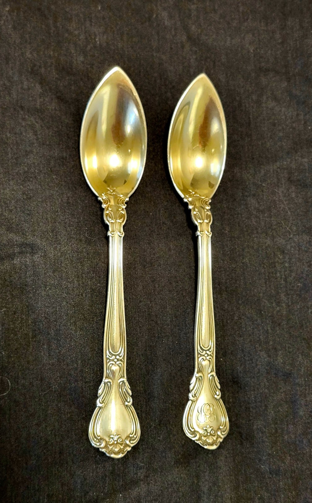 Pair of Gorham Sterling Silver Chantilly 5 3/4” Grapefruit Spoons Pair of Gorham Sterling Silver Chantilly 5 3/4” Grapefruit Spoons