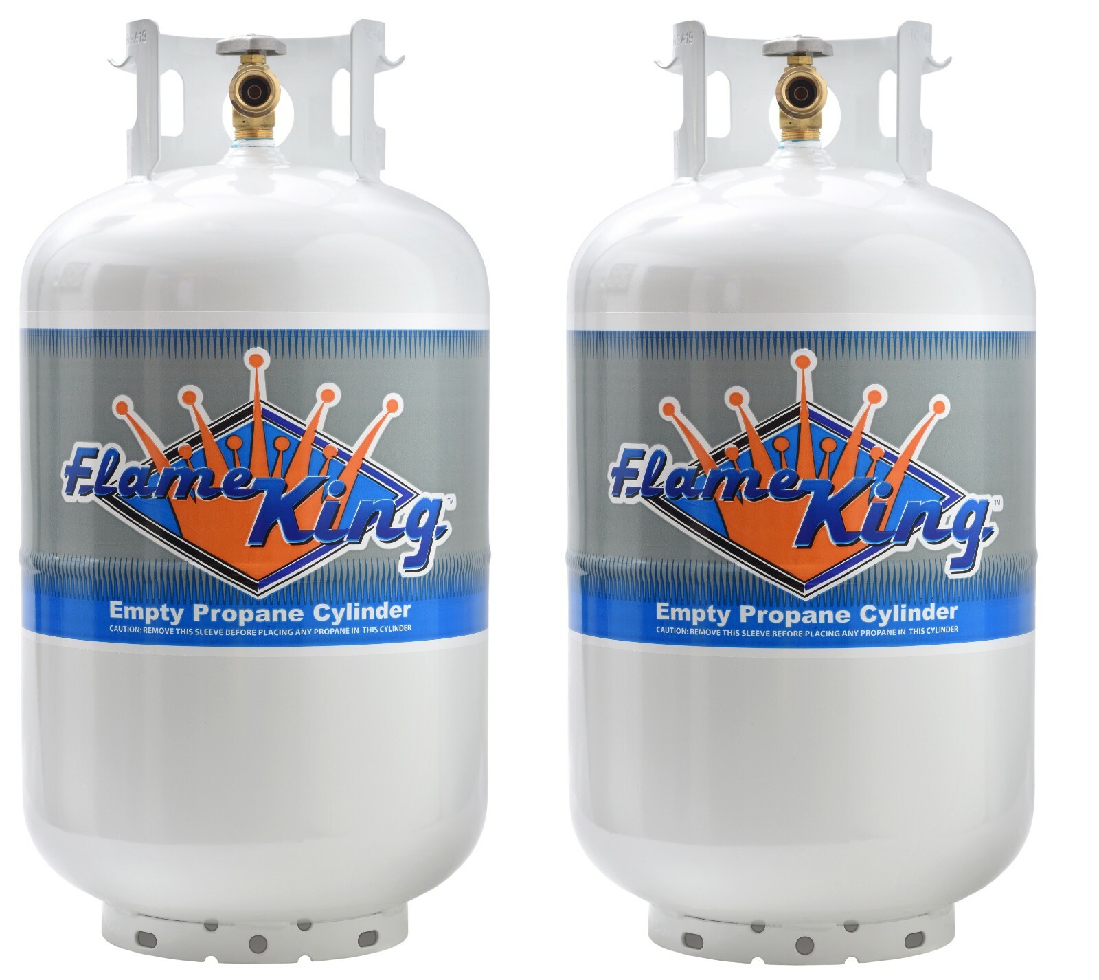 Twin Pack 30LB EMPTY Propane Cylinder Refillable Steel LPG Tank with OPD Valve