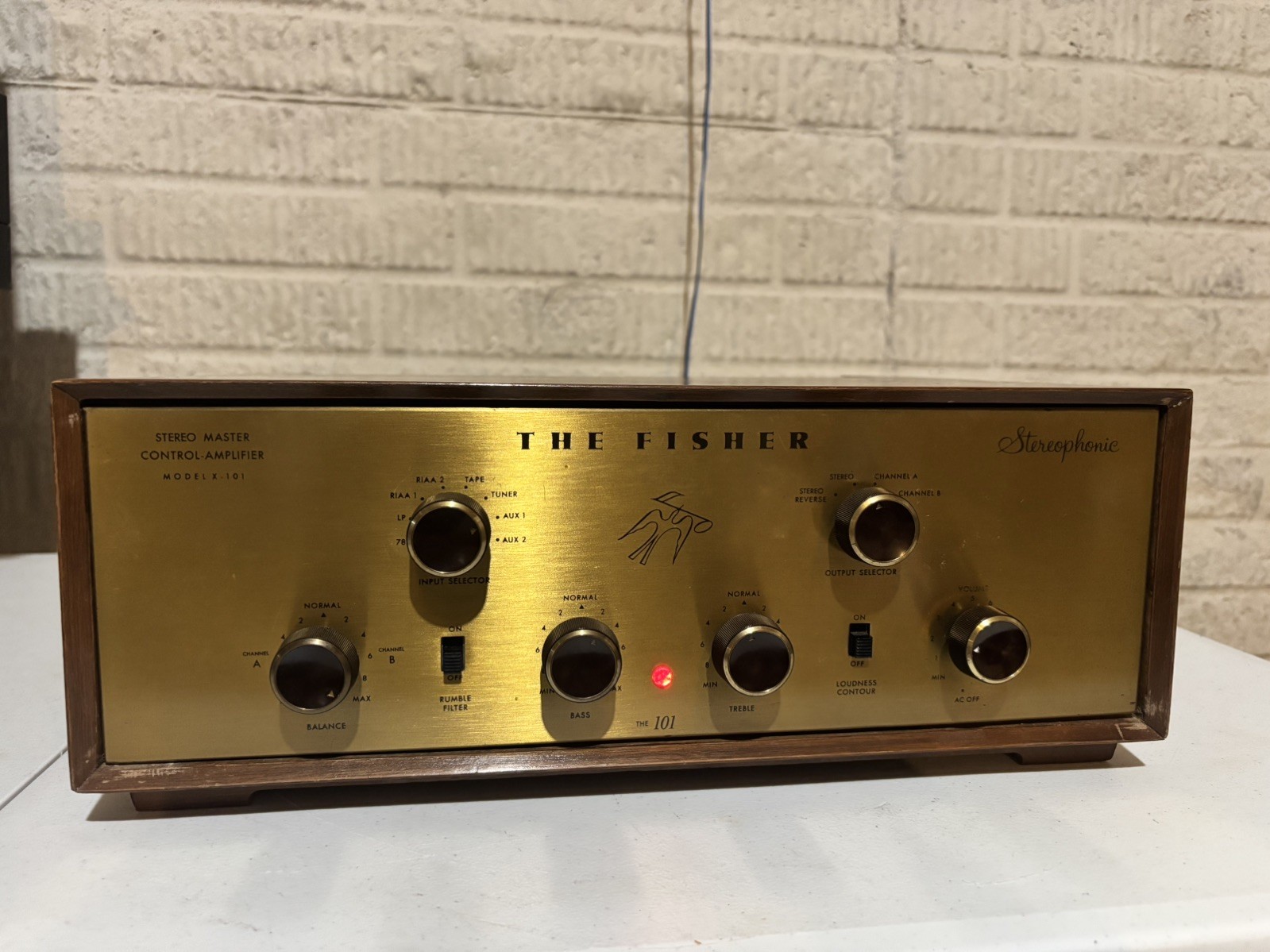Vintage FISHER X-101 Stereo Integrated Tube Amplifier EL84 GZ34 Work Vintage FISHER X-101 Stereo Integrated Tube Amplifier EL84 GZ34 Work
