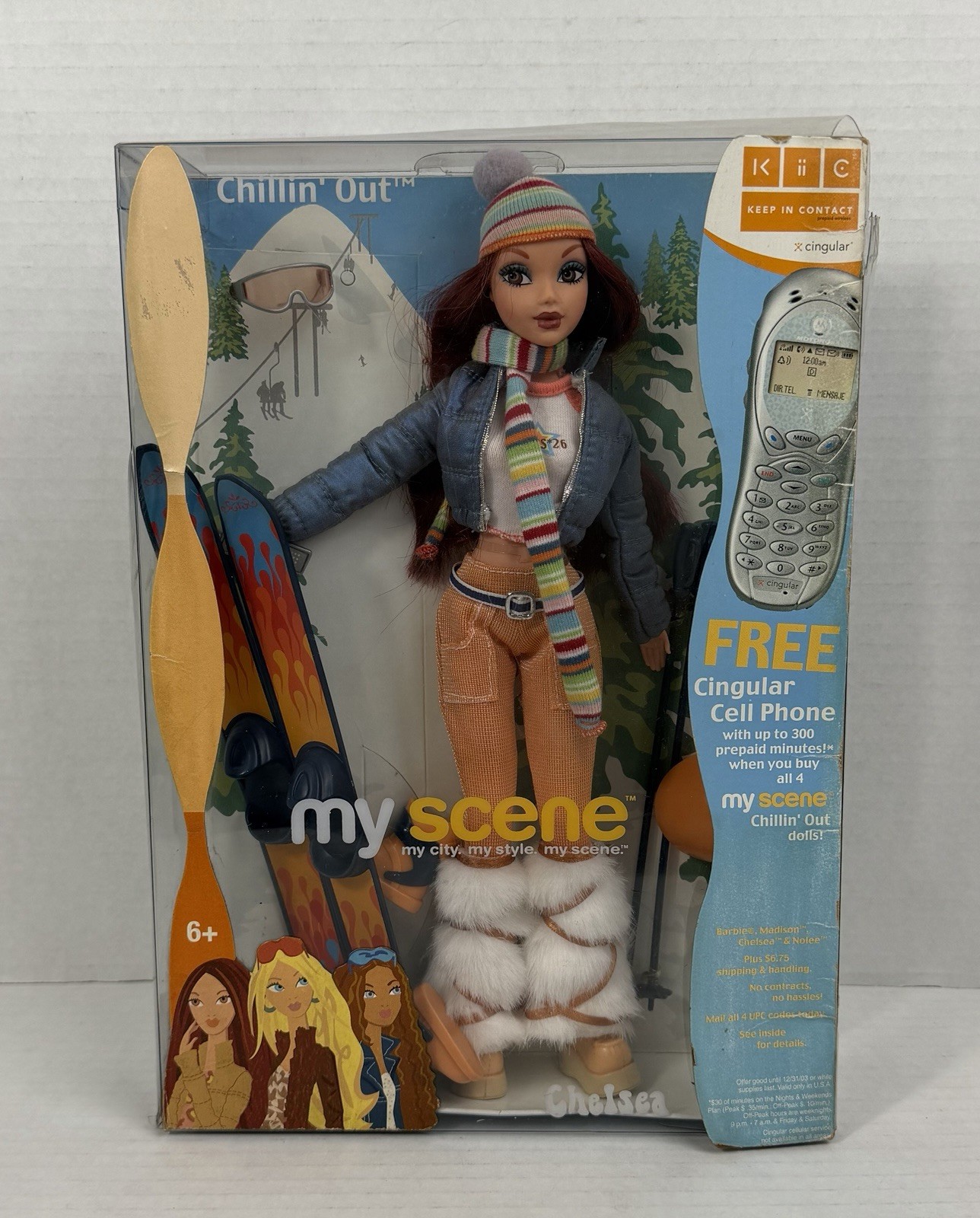 Vintage My Scene Chillin Out Chelsea Doll 2003 Mattel C1588 Ski Boots NIB - Read Vintage My Scene Chillin Out Chelsea Doll 2003 Mattel C1588 Ski Boots NIB - Read
