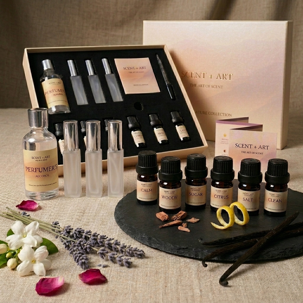 Perfume Making Kit DIY Fragrance Set 6 Oils Make Your Own Perfume Cologne Gift