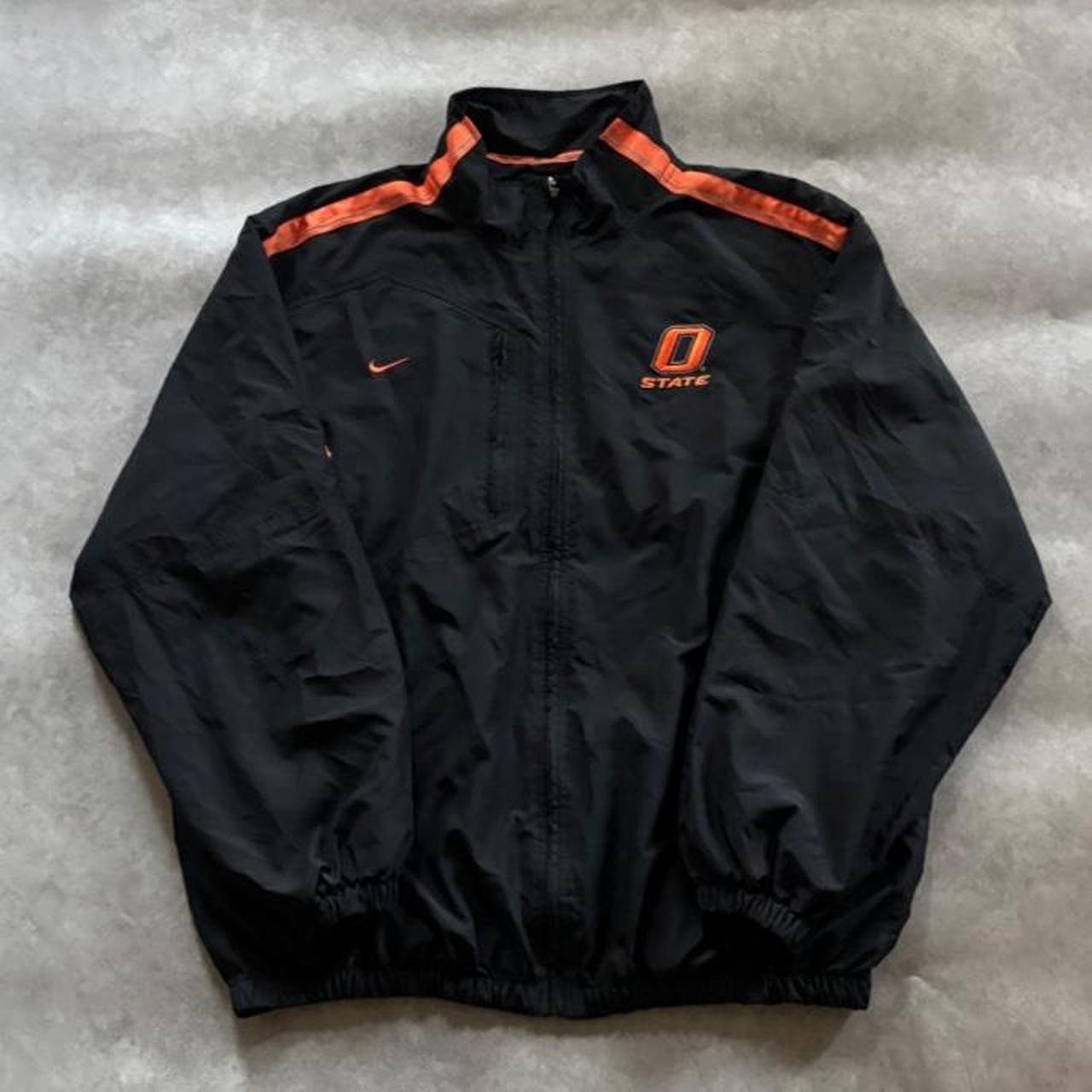 Nike Oklahoma State University Windbreaker Jacket Mens XL Black Orange Y2K OSU Nike Oklahoma State University Windbreaker Jacket Mens XL Black Orange Y2K OSU