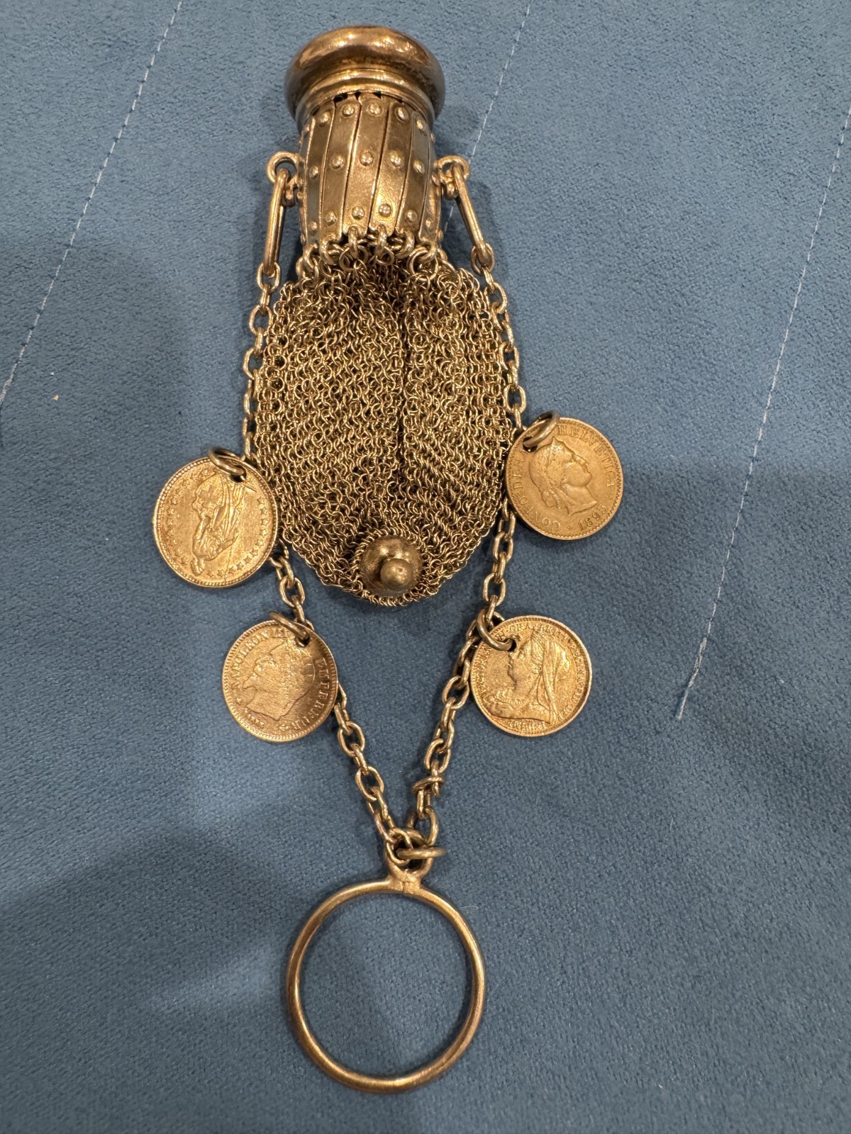 Handmade 1920\'s English Coin Purse Antique French Gate Top Purse W/ Old Coins Handmade 1920\'s English Coin Purse Antique French Gate Top Purse W/ Old Coins