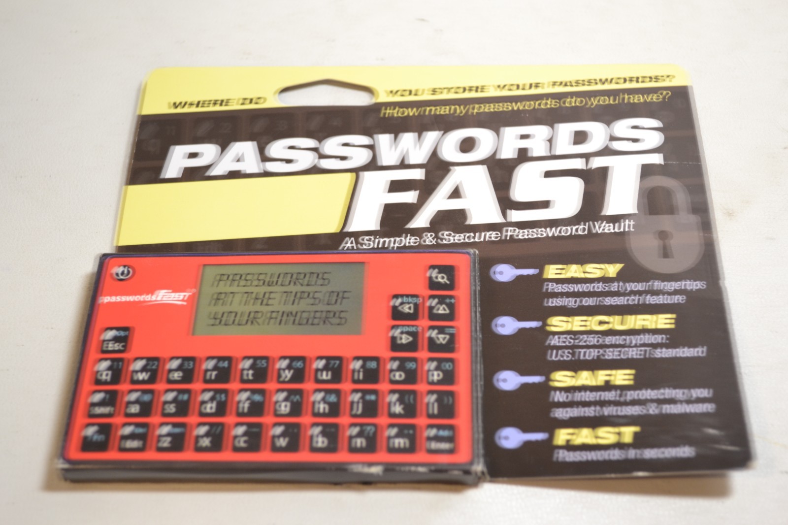 passwordsFAST Compact Offline Password Keeper (Encrypted) passwordsFAST Compact Offline Password Keeper (Encrypted)