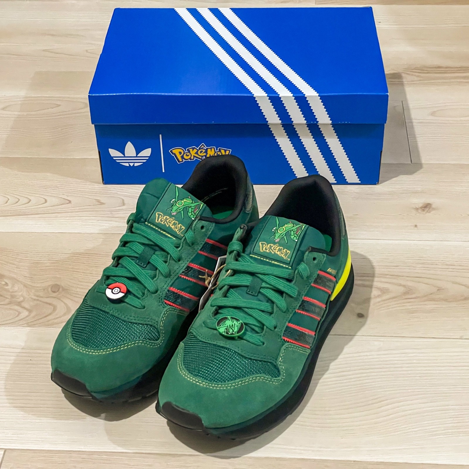 adidas x Pokemon ZX 500 RS Rayquaza KI8189 US 9.5 JP 27.5 New With Box