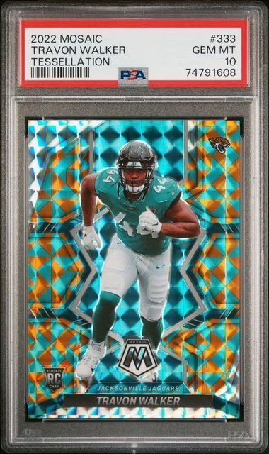 POP 2 2022 Mosaic Travon Walker Tessellation /15 COLOR MATCH Rookie RC PSA 10 POP 2 2022 Mosaic Travon Walker Tessellation /15 COLOR MATCH Rookie RC PSA 10