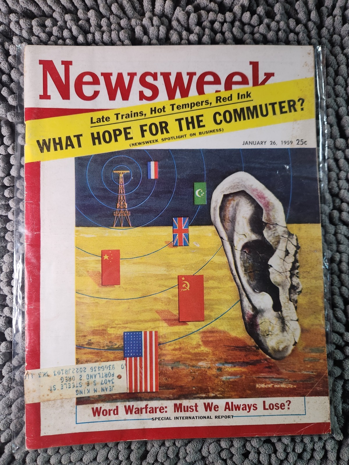 Vintage Newsweek Magazine January 26 1959 World Warfare Must We Always Lose? Vintage Newsweek Magazine January 26 1959 World Warfare Must We Always Lose?
