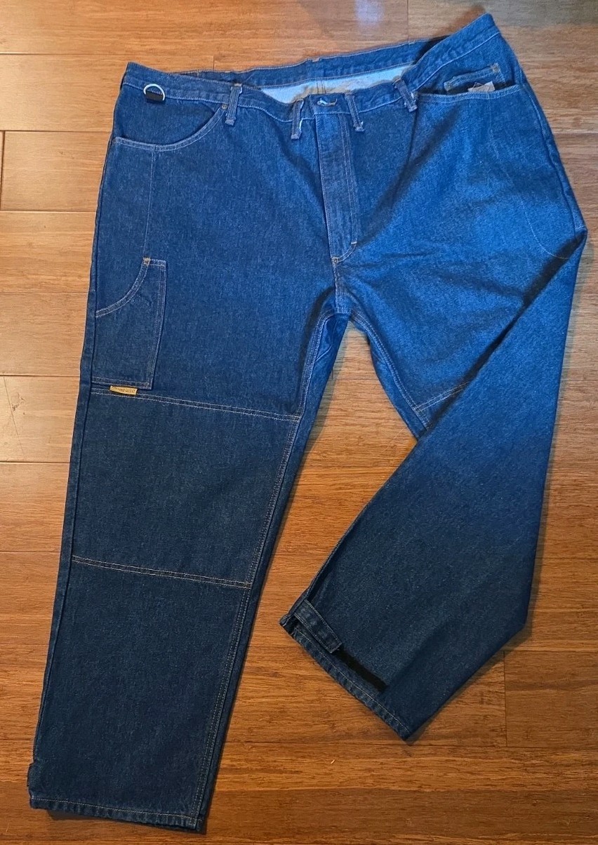 Defender Motorcycle Jean-Dark Stonewash-Rare 48x30-Double-Knee Utility Edition