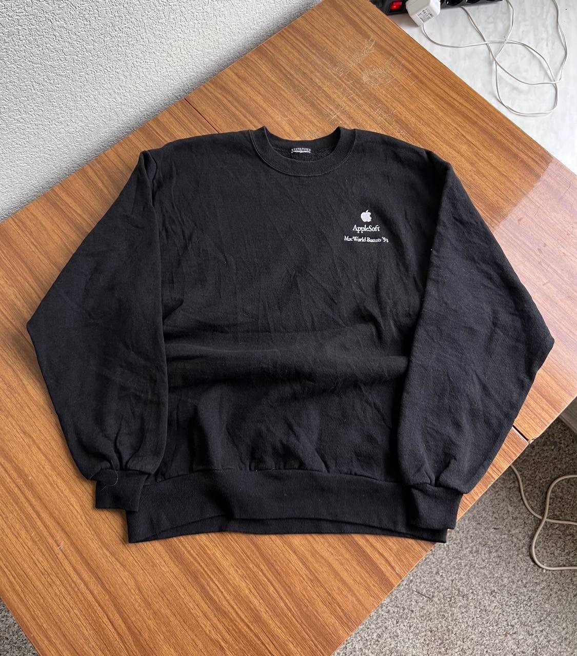 Vintage 90s Apple Computers Sweatshirt Crewneck Size L USA Mac World Boston 94 Vintage 90s Apple Computers Sweatshirt Crewneck Size L USA Mac World Boston 94